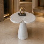 Aroma White Marble Side Table